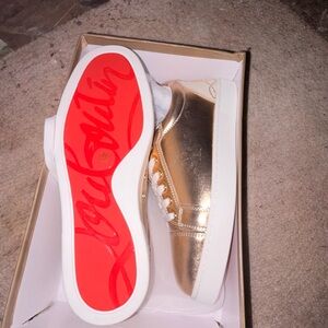 Christian Louboutin Metallic Gold Sneakers
